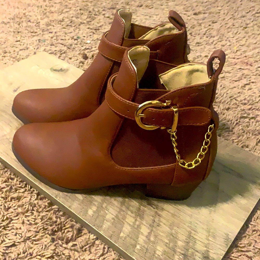 Red burgundy boots